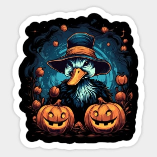 Mandarin Duck Halloween Sticker